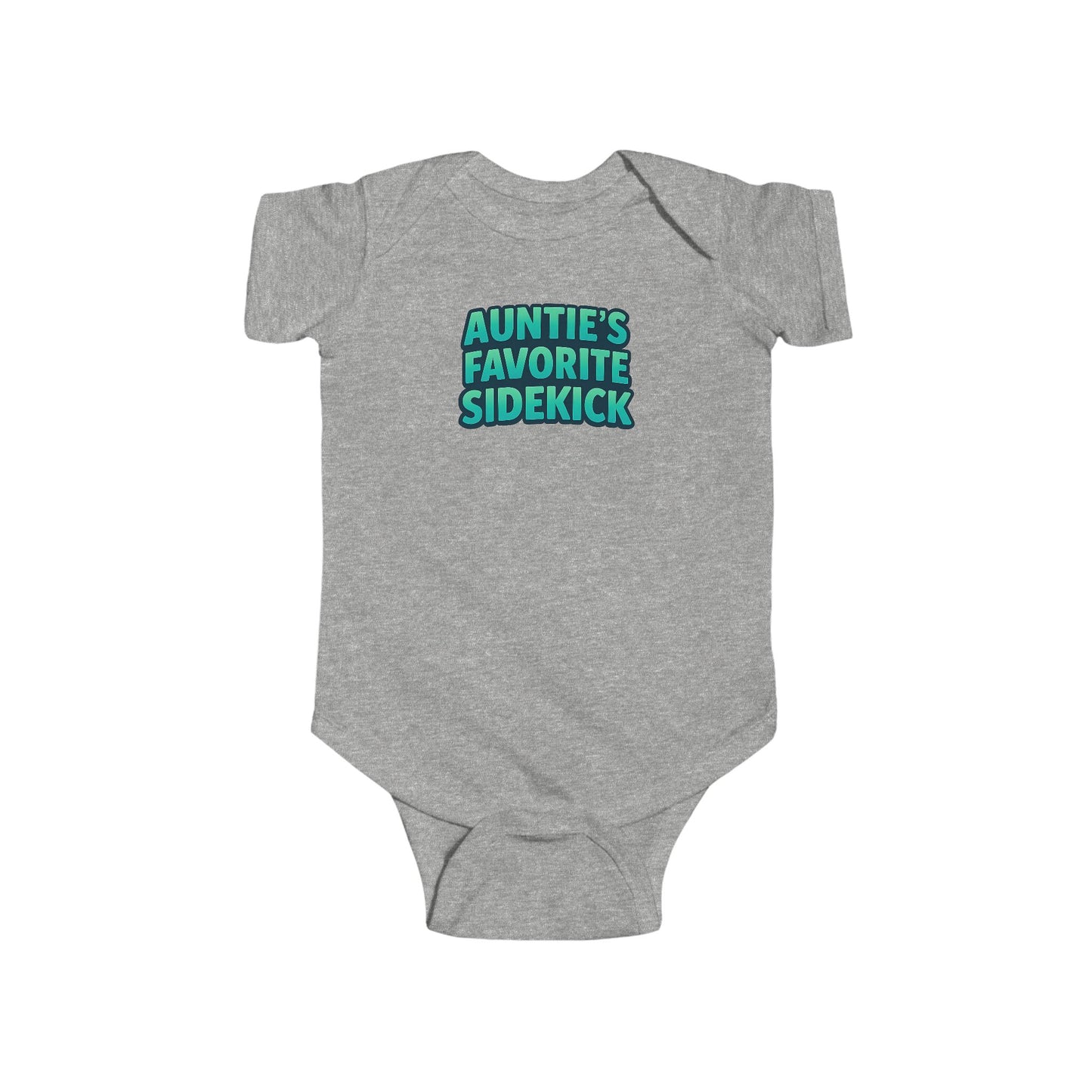 Auntie's Favorite Sidekick - Baby Bodysuit - Bold in Emerald