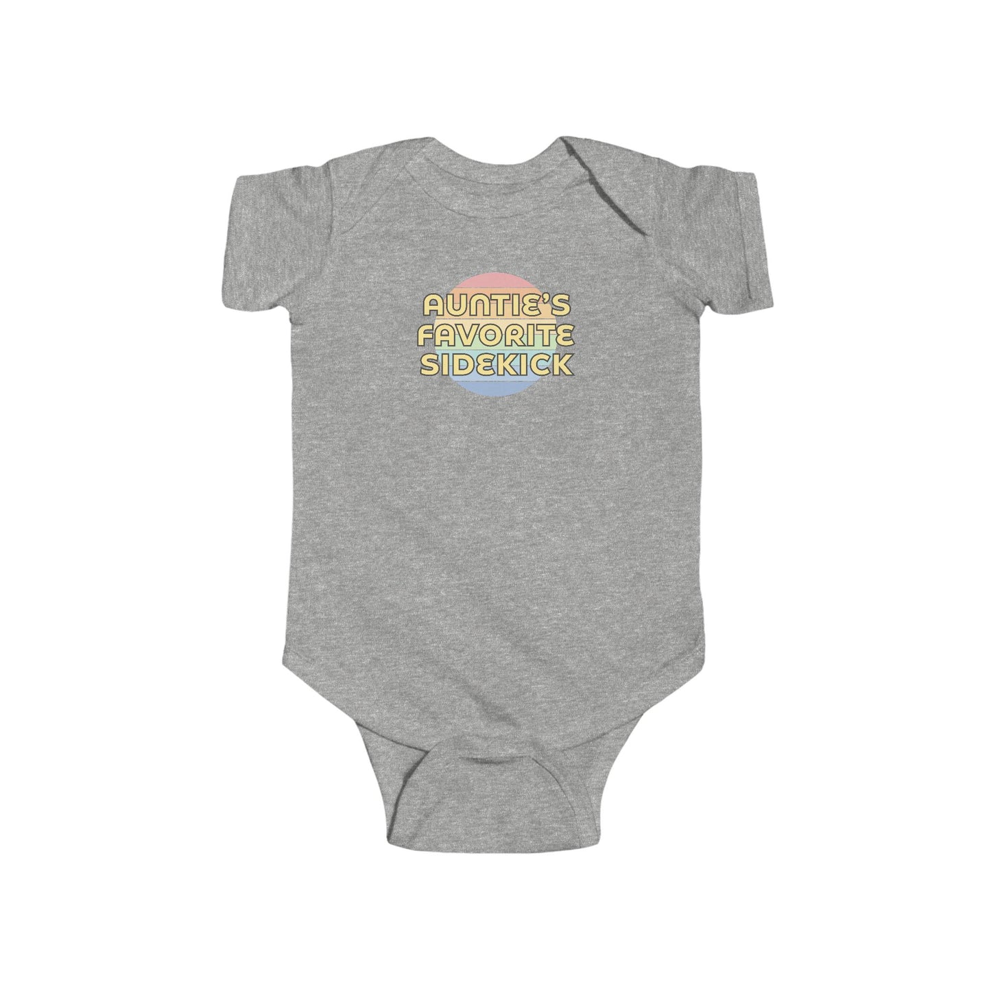 Auntie's Favorite Sidekick - Baby Bodysuit - on San Diego Sunset
