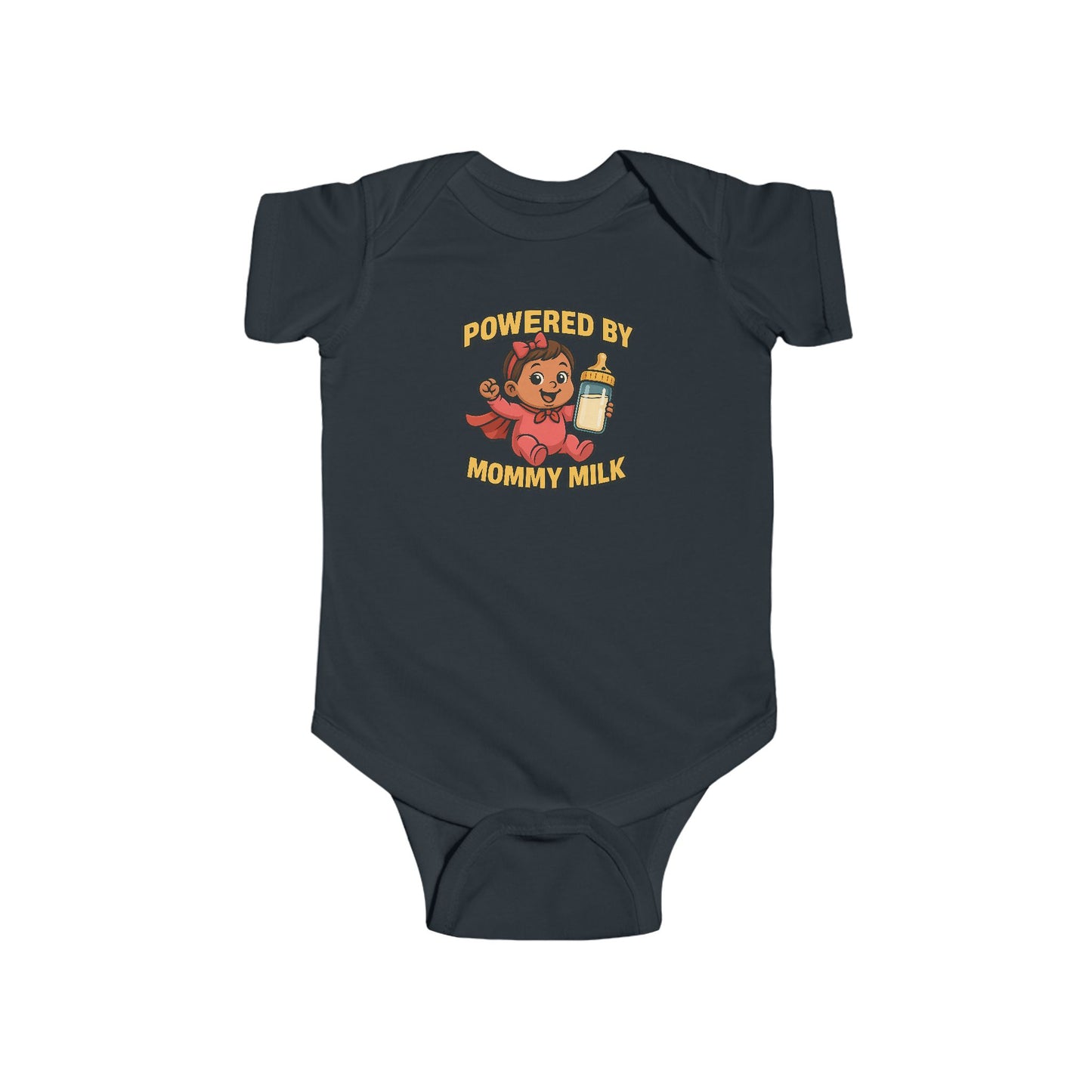 Powered by Mommy Milk - Baby Bodysuit - Hero Lily