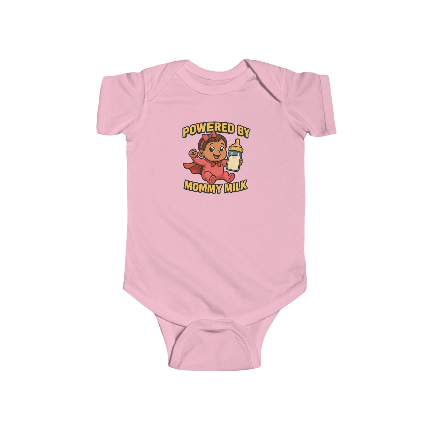 Powered by Mommy Milk - Baby Bodysuit - Hero Lily