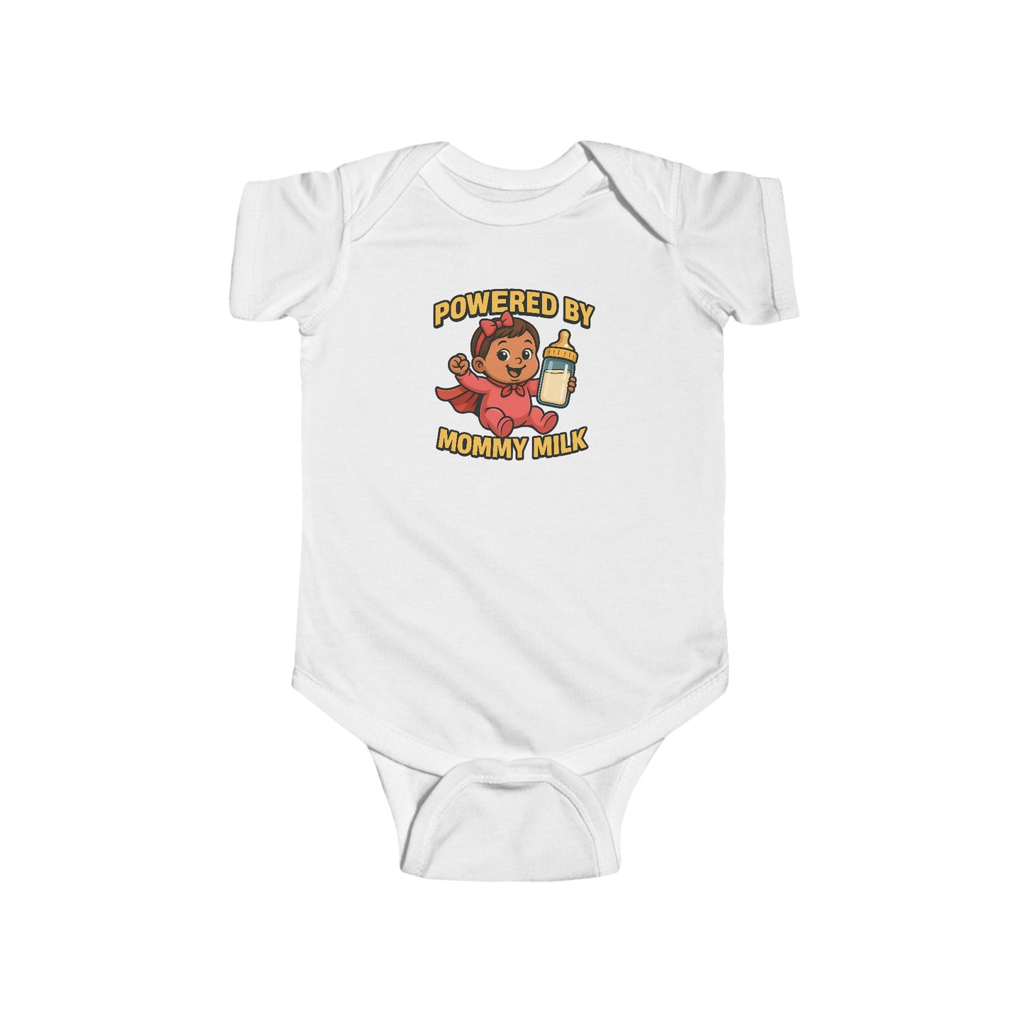 Powered by Mommy Milk - Baby Bodysuit - Hero Lily