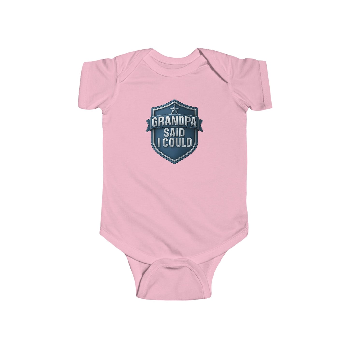 Grandpa Said I Could - Baby Bodysuit - Blue Shield