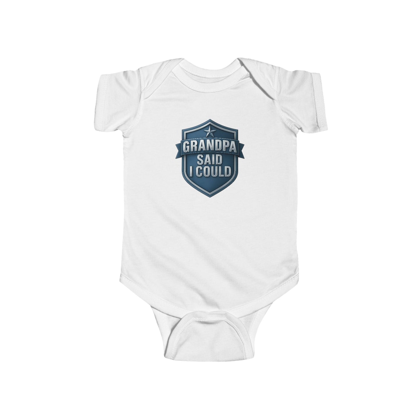Grandpa Said I Could - Baby Bodysuit - Blue Shield