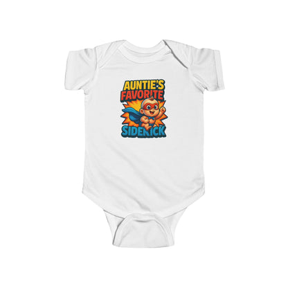 Auntie's Favorite Sidekick - Baby Bodysuit - Hero Jack