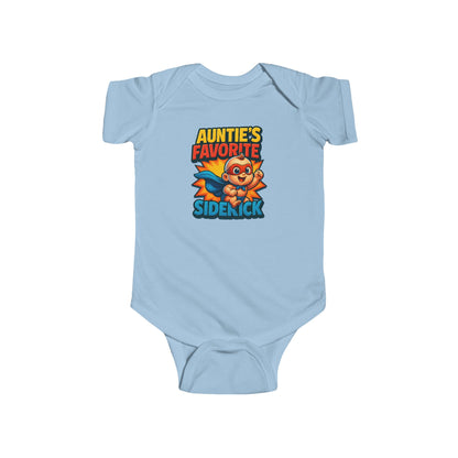 Auntie's Favorite Sidekick - Baby Bodysuit - Hero Jack