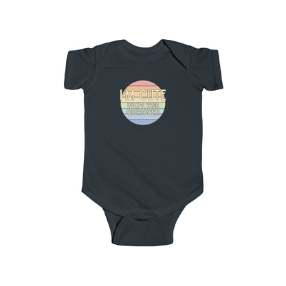I'm Cute, What's Your Superpower? - Baby Bodysuit - on San Diego Sunset
