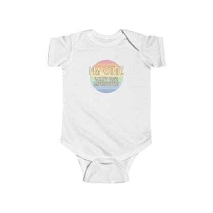 I'm Cute, What's Your Superpower? - Baby Bodysuit - on San Diego Sunset