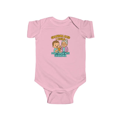 Grandma Said I Could, Don't Argue with Grandma - Baby Bodysuit - Jack
