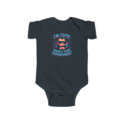 I'm Cute, What's Your Superpower? - Baby Bodysuit - Punk Rocker